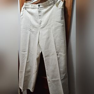COPY - Talbots Woman's Stretch denim bootleg, color: white, size: 18W